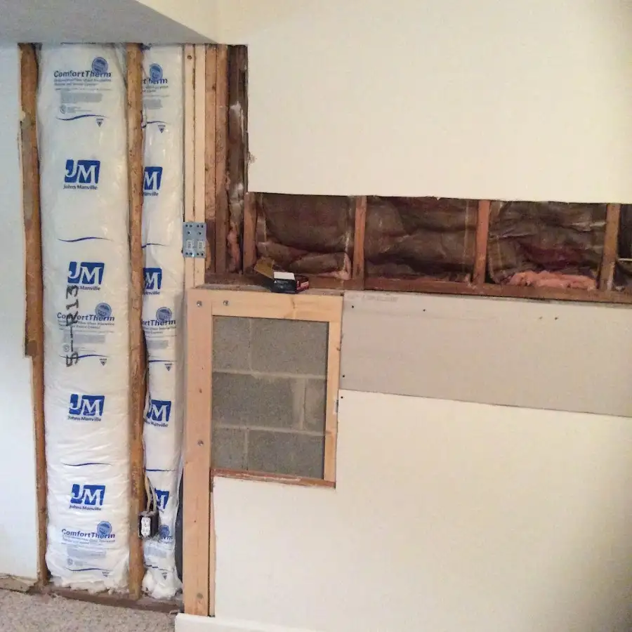 Wall insulation replacement during Odor Removal & Deodorization in Brandon